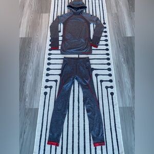 Nike Pro Heather Gray Athletic Top and Leggings Set